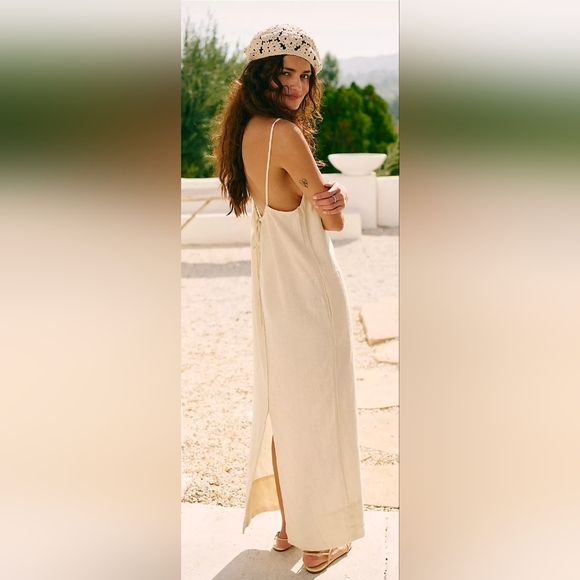 Free People Aspen Linen Maxi Dress - Picture 1 of 5